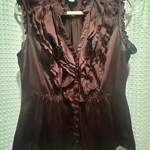 Converse Blouse Chic Maroon Ruffled Design